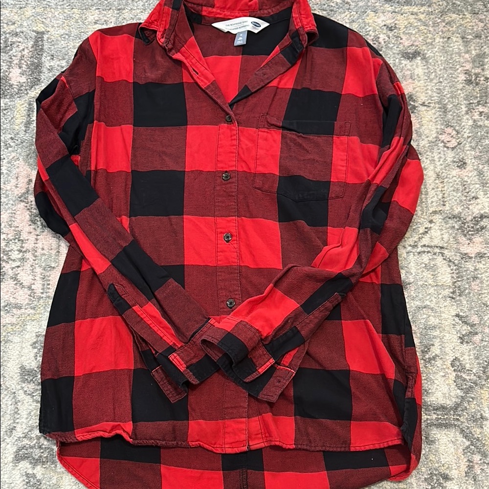 Red and Black Plaid Shirt